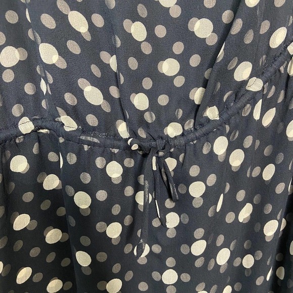 Haute Hippie Polka Dot One Shoulder Drawstring Ruffle Dress - Picture 5 of 11